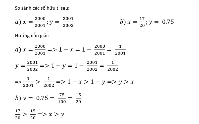 Bài tập 3 về số hữu tỉ